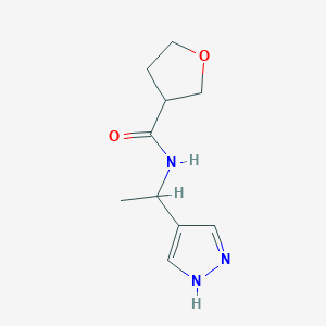 molecular formula C10H15N3O2 B6629996 N-[1-(1H-pyrazol-4-yl)ethyl]oxolane-3-carboxamide 