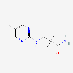 molecular formula C10H16N4O B6630015 2,2-Dimethyl-3-[(5-methylpyrimidin-2-yl)amino]propanamide 