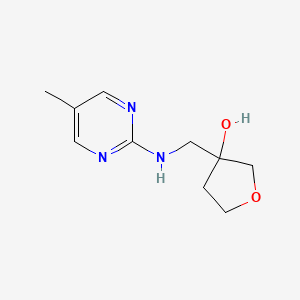 molecular formula C10H15N3O2 B6630028 3-[[(5-Methylpyrimidin-2-yl)amino]methyl]oxolan-3-ol 