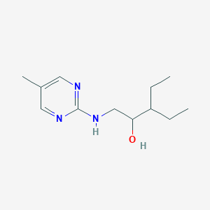 molecular formula C12H21N3O B6630033 3-Ethyl-1-[(5-methylpyrimidin-2-yl)amino]pentan-2-ol 