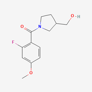 molecular formula C13H16FNO3 B6630056 (2-Fluoro-4-methoxyphenyl)-[3-(hydroxymethyl)pyrrolidin-1-yl]methanone 