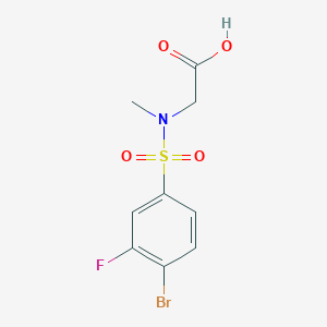 molecular formula C9H9BrFNO4S B6630074 2-[(4-Bromo-3-fluorophenyl)sulfonyl-methylamino]acetic acid 