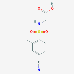 molecular formula C10H10N2O4S B6630078 2-[(4-Cyano-2-methylphenyl)sulfonylamino]acetic acid 