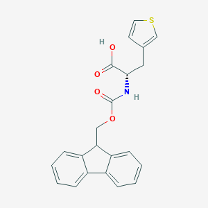 molecular formula C22H19NO4S B066301 (S)-2-((((9H-芴-9-基)甲氧基)羰基)氨基)-3-(噻吩-3-基)丙酸 CAS No. 186320-06-9