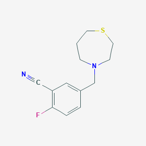 2-Fluoro-5-(1,4-thiazepan-4-ylmethyl)benzonitrile