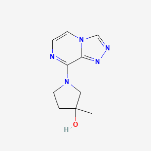 molecular formula C10H13N5O B6630147 3-Methyl-1-([1,2,4]triazolo[4,3-a]pyrazin-8-yl)pyrrolidin-3-ol 