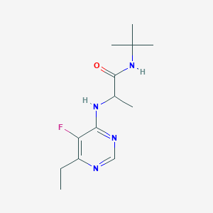 molecular formula C13H21FN4O B6630150 N-tert-butyl-2-[(6-ethyl-5-fluoropyrimidin-4-yl)amino]propanamide 