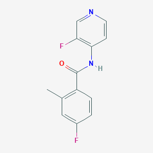 4-fluoro-N-(3-fluoropyridin-4-yl)-2-methylbenzamide