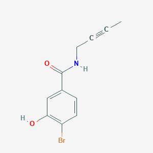 molecular formula C11H10BrNO2 B6630198 4-bromo-N-but-2-ynyl-3-hydroxybenzamide 
