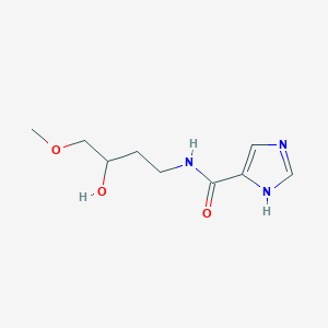 molecular formula C9H15N3O3 B6630211 N-(3-hydroxy-4-methoxybutyl)-1H-imidazole-5-carboxamide 