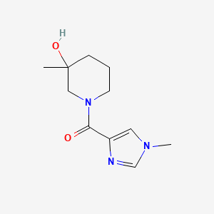 molecular formula C11H17N3O2 B6630216 (3-Hydroxy-3-methylpiperidin-1-yl)-(1-methylimidazol-4-yl)methanone 