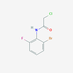 molecular formula C8H6BrClFNO B6630247 N-(2-bromo-6-fluorophenyl)-2-chloroacetamide 