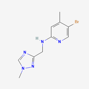 molecular formula C10H12BrN5 B6630267 5-bromo-4-methyl-N-[(1-methyl-1,2,4-triazol-3-yl)methyl]pyridin-2-amine 