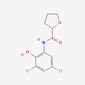 molecular formula C11H11Cl2NO3 B6630306 N-(3,5-dichloro-2-hydroxyphenyl)oxolane-2-carboxamide 