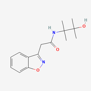 2-(1,2-benzoxazol-3-yl)-N-(3-hydroxy-2,3-dimethylbutan-2-yl)acetamide
