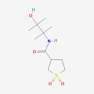 molecular formula C11H21NO4S B6630329 N-(3-hydroxy-2,3-dimethylbutan-2-yl)-1,1-dioxothiolane-3-carboxamide 
