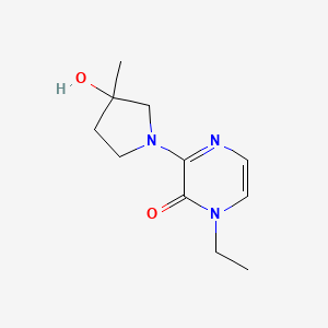 molecular formula C11H17N3O2 B6630350 1-Ethyl-3-(3-hydroxy-3-methylpyrrolidin-1-yl)pyrazin-2-one 