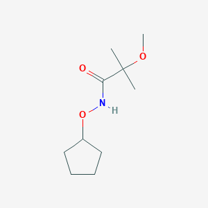 molecular formula C10H19NO3 B6630363 N-cyclopentyloxy-2-methoxy-2-methylpropanamide 