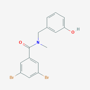 molecular formula C15H13Br2NO2 B6630369 3,5-dibromo-N-[(3-hydroxyphenyl)methyl]-N-methylbenzamide 