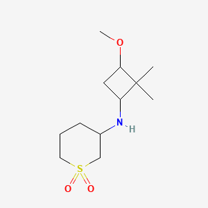 molecular formula C12H23NO3S B6630377 N-(3-methoxy-2,2-dimethylcyclobutyl)-1,1-dioxothian-3-amine 