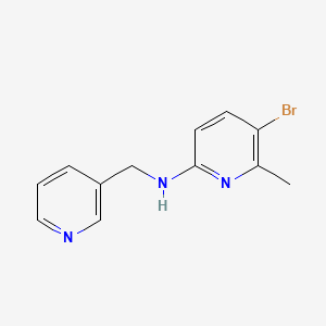 molecular formula C12H12BrN3 B6630395 5-bromo-6-methyl-N-(pyridin-3-ylmethyl)pyridin-2-amine 