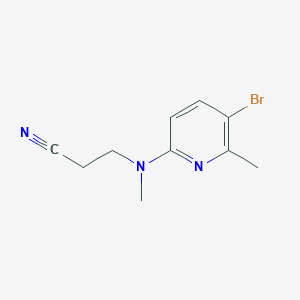 molecular formula C10H12BrN3 B6630405 3-[(5-Bromo-6-methylpyridin-2-yl)-methylamino]propanenitrile 