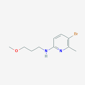molecular formula C10H15BrN2O B6630412 5-bromo-N-(3-methoxypropyl)-6-methylpyridin-2-amine 