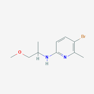 molecular formula C10H15BrN2O B6630418 5-bromo-N-(1-methoxypropan-2-yl)-6-methylpyridin-2-amine 