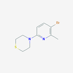molecular formula C10H13BrN2S B6630441 4-(5-Bromo-6-methylpyridin-2-yl)thiomorpholine 