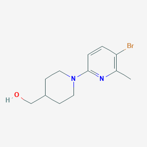 molecular formula C12H17BrN2O B6630447 [1-(5-Bromo-6-methylpyridin-2-yl)piperidin-4-yl]methanol 