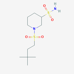 molecular formula C11H24N2O4S2 B6630451 1-(3,3-Dimethylbutylsulfonyl)piperidine-3-sulfonamide 