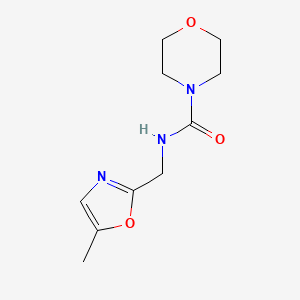 molecular formula C10H15N3O3 B6630460 N-[(5-methyl-1,3-oxazol-2-yl)methyl]morpholine-4-carboxamide 