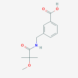 molecular formula C13H17NO4 B6630469 3-[[(2-Methoxy-2-methylpropanoyl)amino]methyl]benzoic acid 