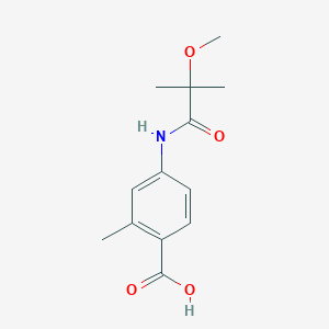 molecular formula C13H17NO4 B6630473 4-[(2-Methoxy-2-methylpropanoyl)amino]-2-methylbenzoic acid 