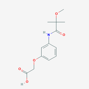 molecular formula C13H17NO5 B6630474 2-[3-[(2-Methoxy-2-methylpropanoyl)amino]phenoxy]acetic acid 