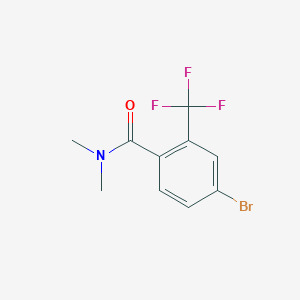 molecular formula C10H9BrF3NO B6630482 4-bromo-N,N-dimethyl-2-(trifluoromethyl)benzamide 