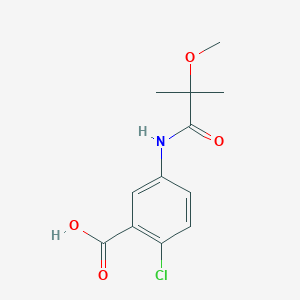 molecular formula C12H14ClNO4 B6630490 2-Chloro-5-[(2-methoxy-2-methylpropanoyl)amino]benzoic acid 