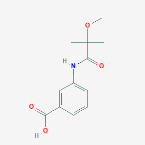 molecular formula C12H15NO4 B6630497 3-[(2-Methoxy-2-methylpropanoyl)amino]benzoic acid 