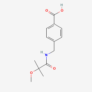 molecular formula C13H17NO4 B6630502 4-[[(2-Methoxy-2-methylpropanoyl)amino]methyl]benzoic acid 