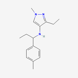 molecular formula C16H23N3 B6630528 3-ethyl-1-methyl-N-[1-(4-methylphenyl)propyl]pyrazol-4-amine 
