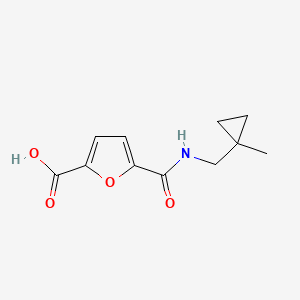 molecular formula C11H13NO4 B6630573 5-[(1-Methylcyclopropyl)methylcarbamoyl]furan-2-carboxylic acid 