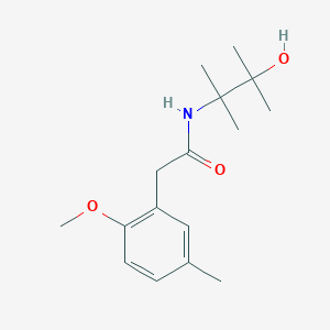 molecular formula C16H25NO3 B6630587 N-(3-hydroxy-2,3-dimethylbutan-2-yl)-2-(2-methoxy-5-methylphenyl)acetamide 