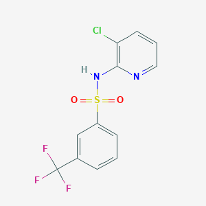molecular formula C12H8ClF3N2O2S B6630631 N-(3-chloropyridin-2-yl)-3-(trifluoromethyl)benzenesulfonamide 