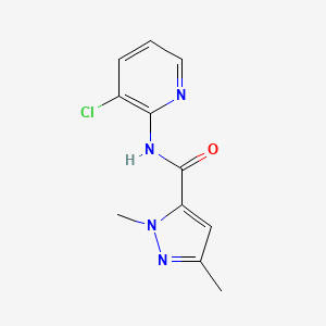 molecular formula C11H11ClN4O B6630633 N-(3-chloropyridin-2-yl)-2,5-dimethylpyrazole-3-carboxamide 
