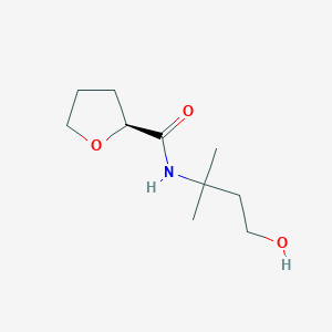 molecular formula C10H19NO3 B6630648 (2S)-N-(4-hydroxy-2-methylbutan-2-yl)oxolane-2-carboxamide 