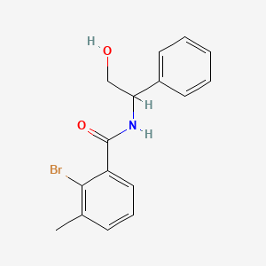 molecular formula C16H16BrNO2 B6630660 2-bromo-N-(2-hydroxy-1-phenylethyl)-3-methylbenzamide 
