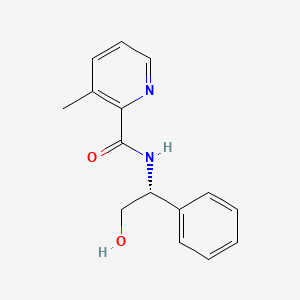 molecular formula C15H16N2O2 B6630672 N-[(1R)-2-hydroxy-1-phenylethyl]-3-methylpyridine-2-carboxamide 