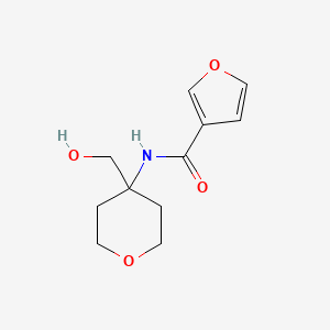 molecular formula C11H15NO4 B6630689 N-[4-(hydroxymethyl)oxan-4-yl]furan-3-carboxamide 