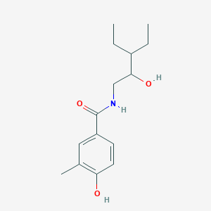 molecular formula C15H23NO3 B6630704 N-(3-ethyl-2-hydroxypentyl)-4-hydroxy-3-methylbenzamide 