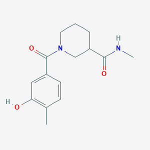 molecular formula C15H20N2O3 B6630709 1-(3-hydroxy-4-methylbenzoyl)-N-methylpiperidine-3-carboxamide 